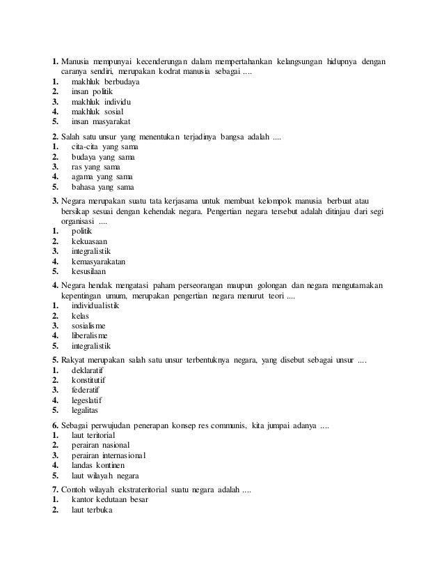 Soal latihan kelas x