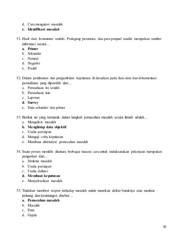 Soal Latihan Kewirausahaan Kelas X