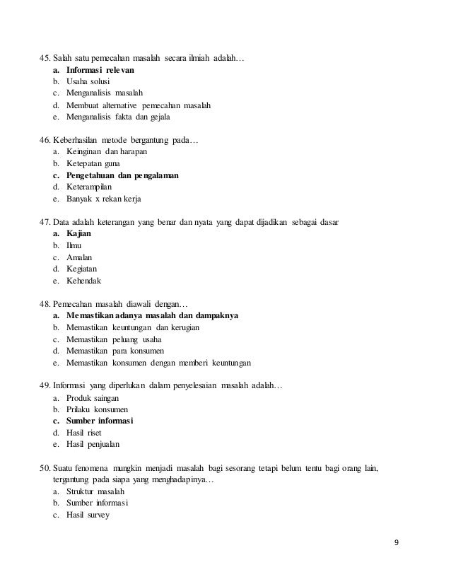 Soal Latihan Kewirausahaan Kelas X