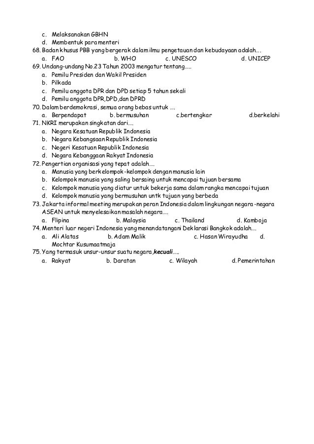 Soal latihan pembinaan lomba siswa berprestasi