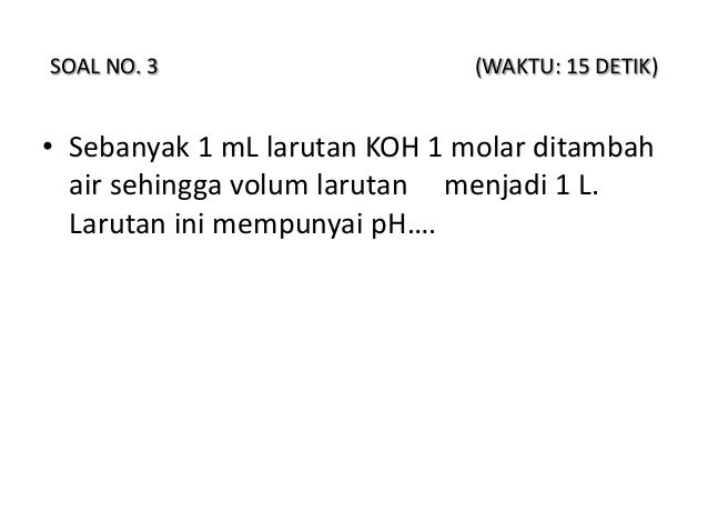 Soal lct kimia