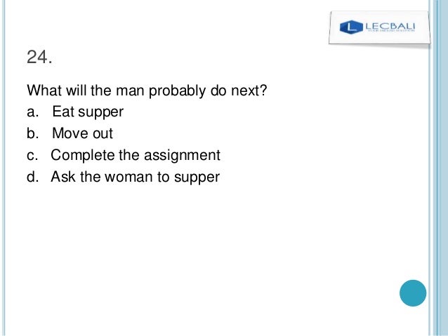 Contoh Soal listening TOEFL PBT part 2
