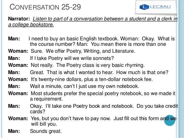 Contoh Soal listening TOEFL PBT part 2