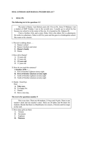 Mengungkap Rahasia Usia: Menjelajahi Soal "How Old" untuk Siswa Kelas 3 SD Mengungkap Rahasia Usia: Menjelajahi Soal "How Old" untuk Siswa Kelas 3 SD