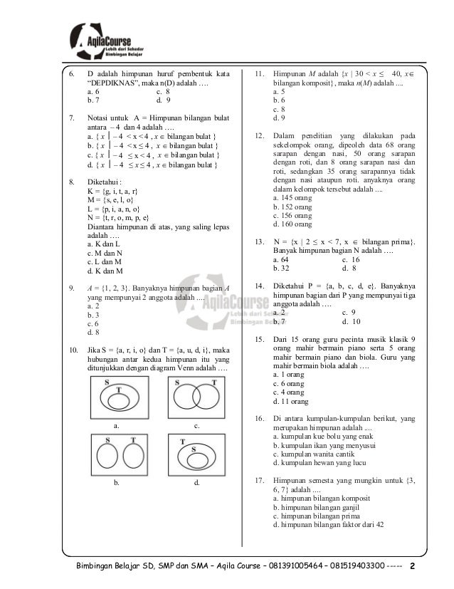 Soal Matematika Smp Himpunan2