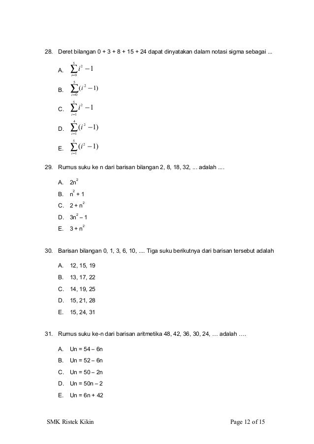 Soal matematika teknik kls xi 3 1112 paket a Soal matematika teknik kls xi 3 1112 paket a