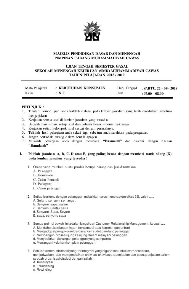 Soal Marketing Kelas 10 Cara Golden