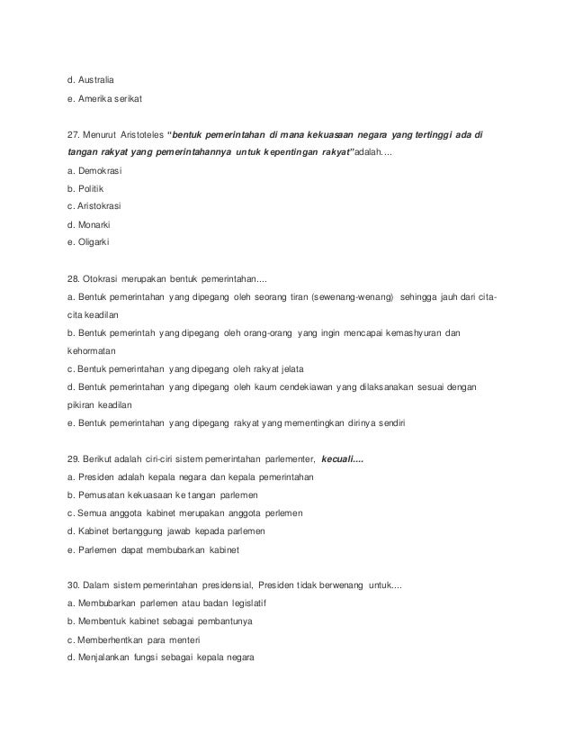 Soal mid pkn kelas xii