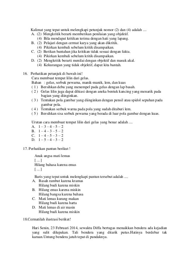 Soal Mid Smt 2 Bi Kelas Ix Th 2013 2014 Soal Mid Smt 2 Bi Kelas Ix Th 2013 2014
