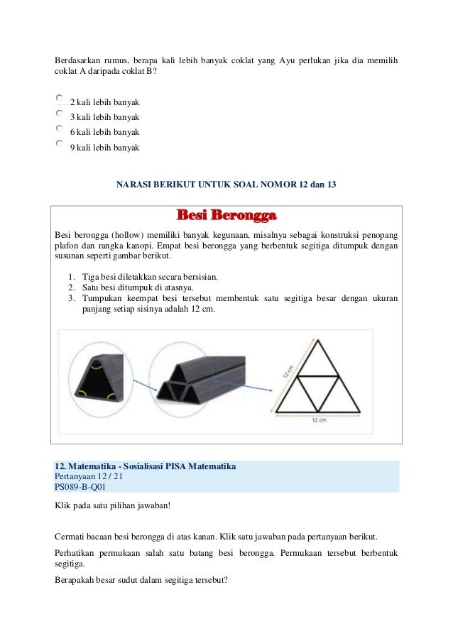 Soal Motivasi Pisa 2020