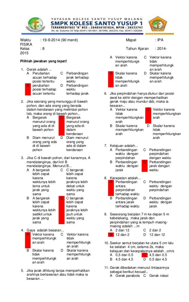Soal N Jwb Kls 8 Soal N Jwb Kls 8