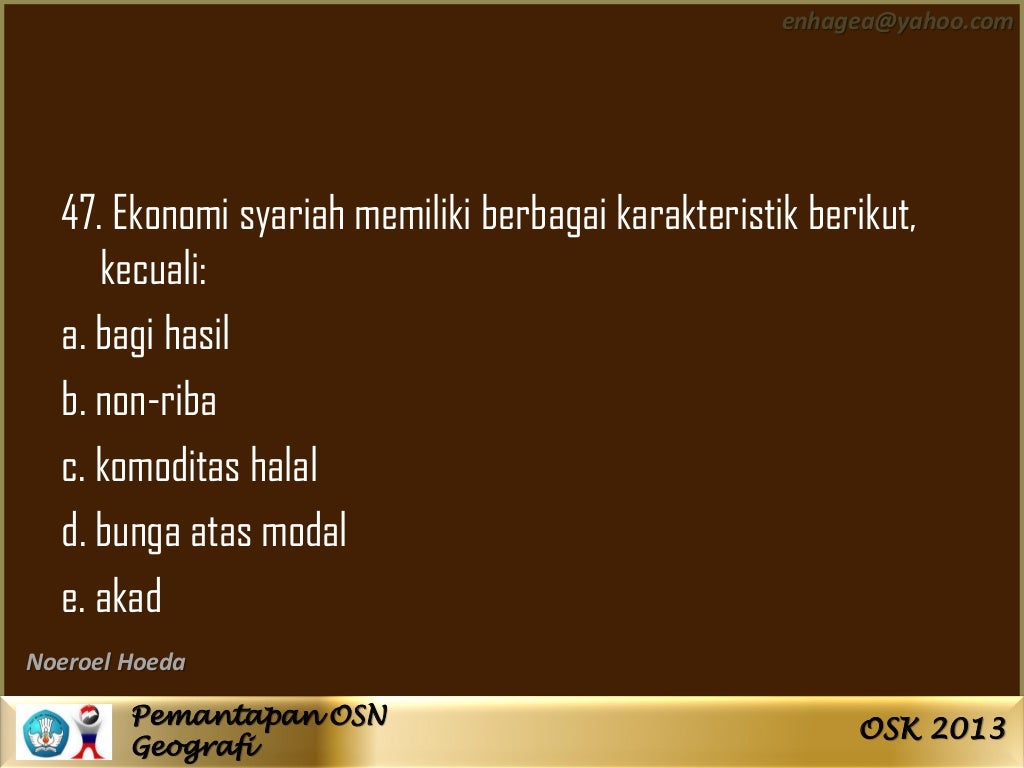 Soal olimpiade sains geografi kab kota 2013