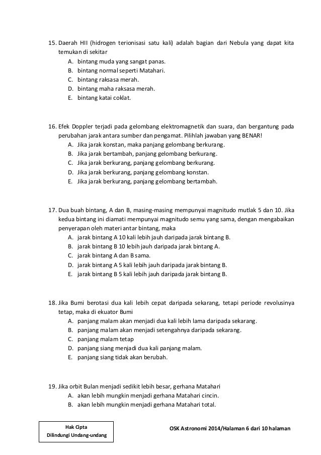 Contoh Soal Olimpiade Astronomi Dan Jawabannya Guru Jawaban
