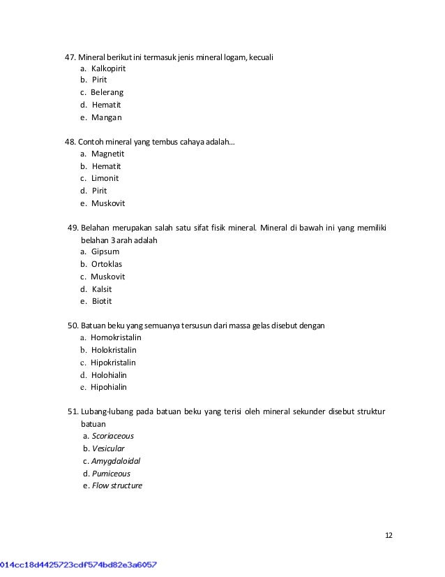 Soal OSK Kebumian (Geosains) 2015