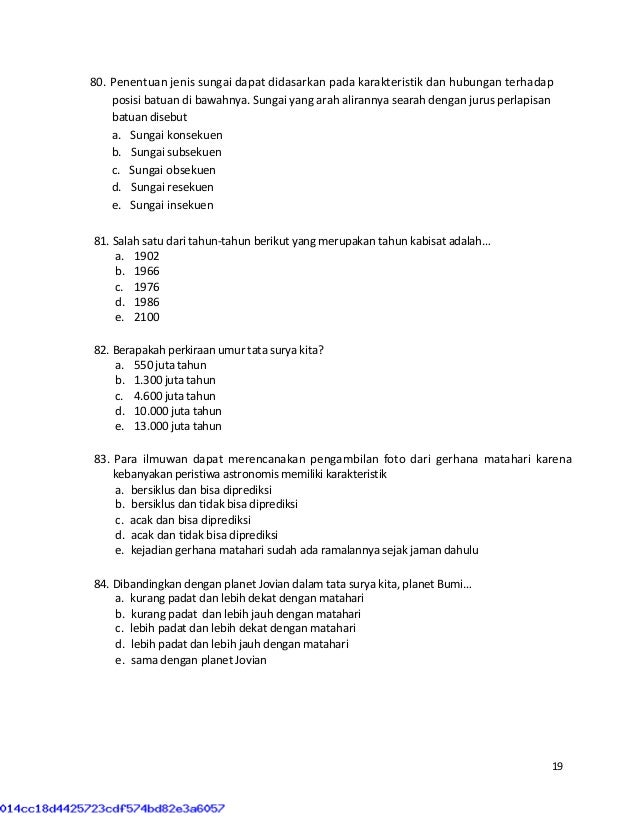 Download soal osn kebumian 2021