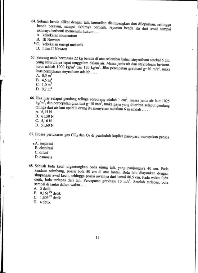 Soal osn ipa 2015 Soal osn ipa 2015