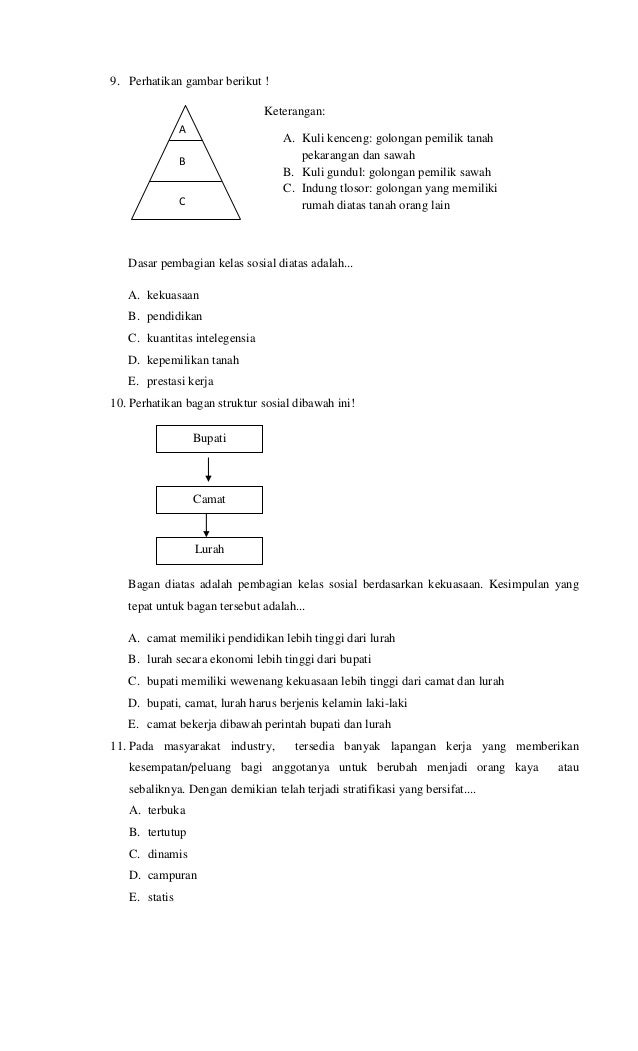 Soal Sosiologi Ujian Sekolah Paket C