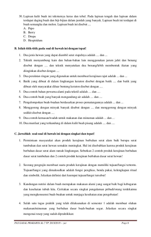 Contoh Soal Multiple Choice Tentang Tanaman Pangan Dan Jawabannya