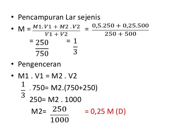 Soal Kimia Pengenceran