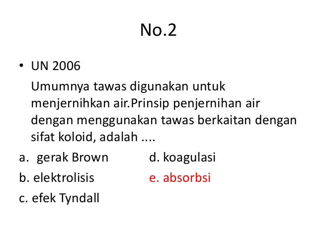 Soal & pembahasan kimia koloid