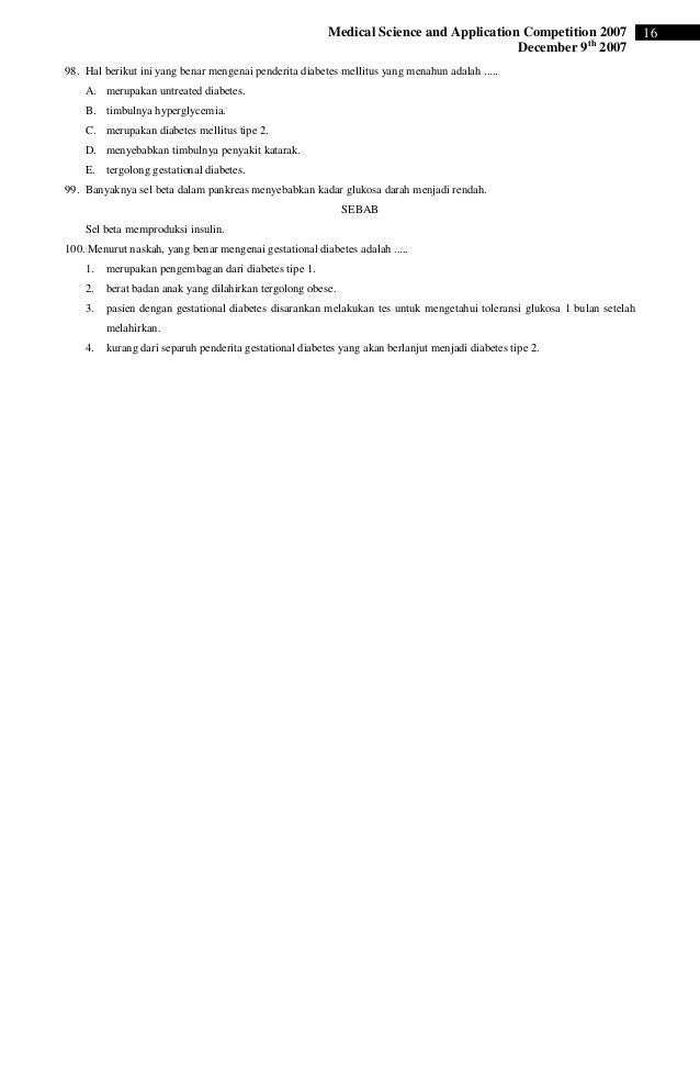 Soal Penyisihan Medspin 2007