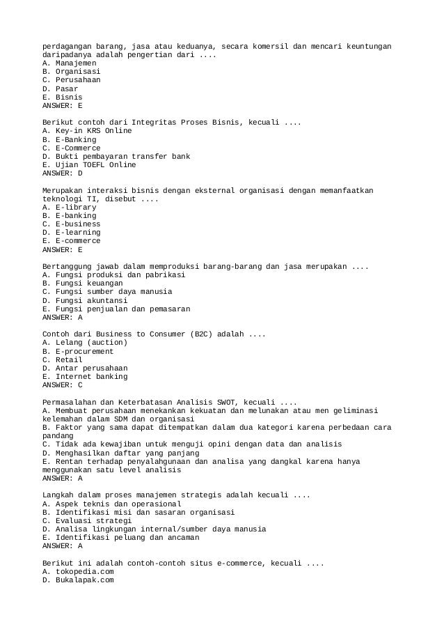 Soal Proses Bisnis Ti Aiken Format