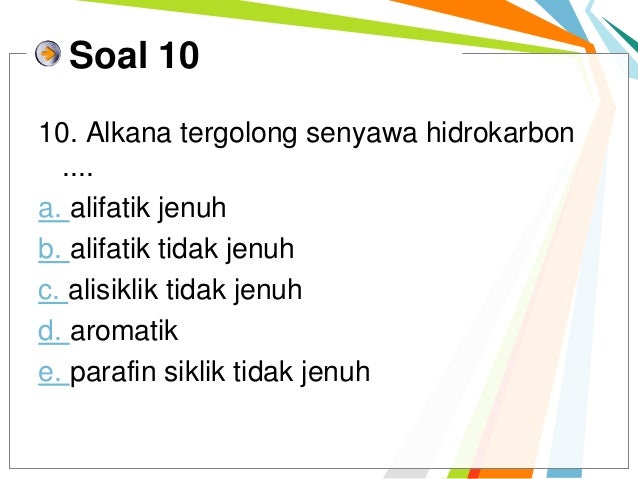 Soal Hidrokarbon Minyak Bumi