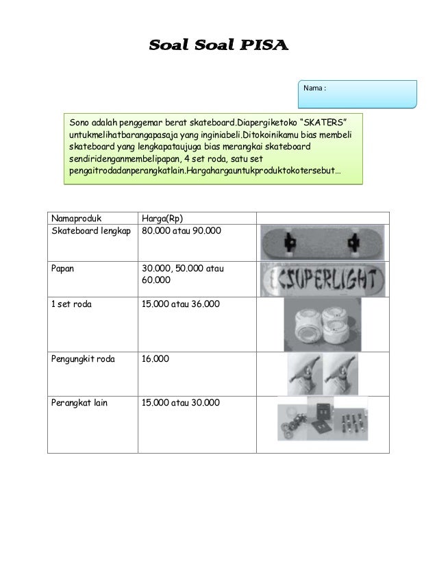 Download Soal Pisa - Pikiran Soal