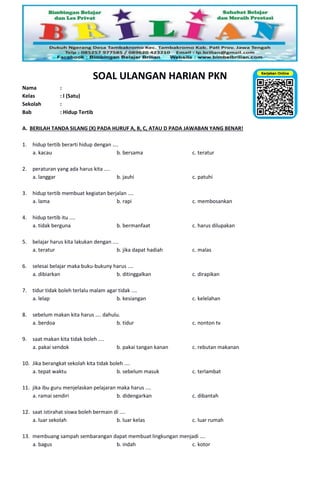 Contoh Soal & Jawaban Bab 4 PKN Kelas 12: Dinamika Persatuan & Kesatuan