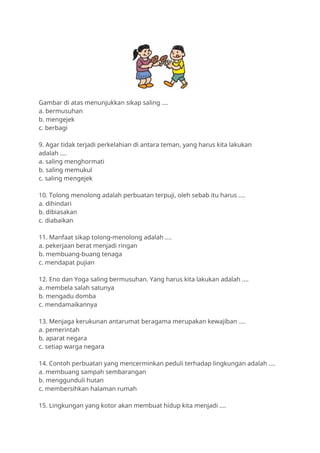 Mengasah Kemampuan Berpikir Kritis: Contoh Soal C4 Pendidikan Kewarganegaraan untuk Siswa Kelas 2 SD