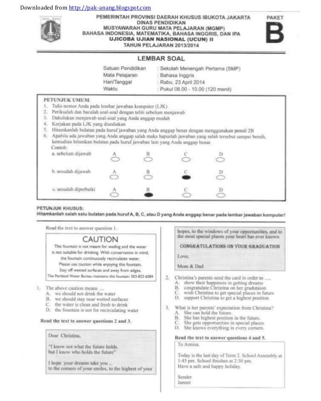 ☀ Get soal try out bahasa inggris sma 2014 dan kunci jawaban gif