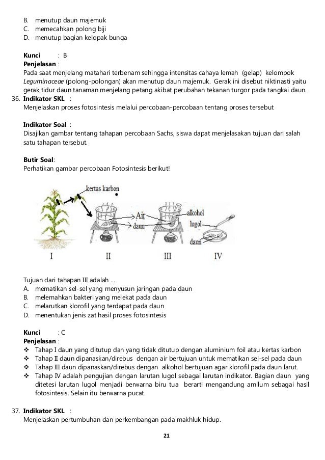 Soal Prediksi UN IPA SMP/MTs Tahun 2014 PAKET 1 | LENGKAP KUNCI JAWAB…