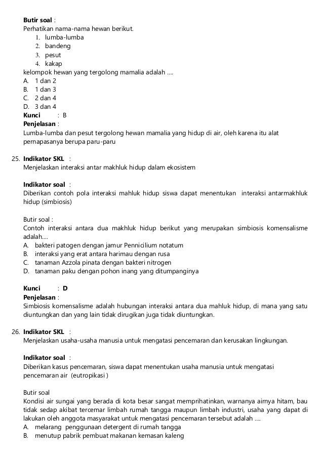 Soal prediksi un ipa smp tahun 2014 paket 1