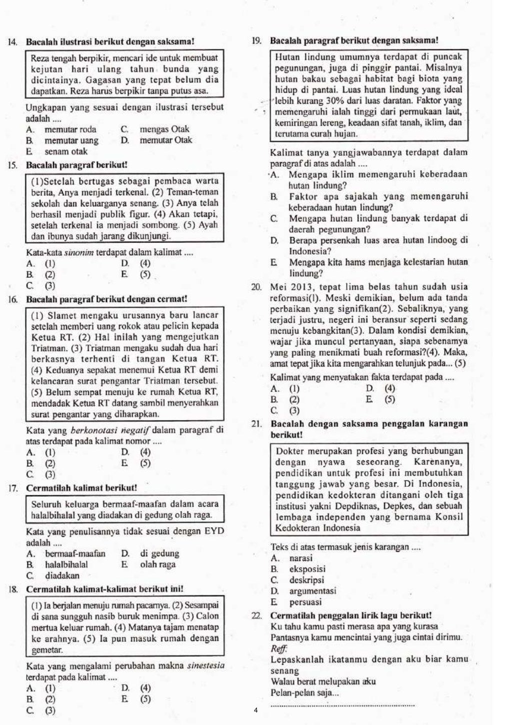 naskah soal un bahasa inggris smk 2011 naskah soal un bahasa inggris smk 2011