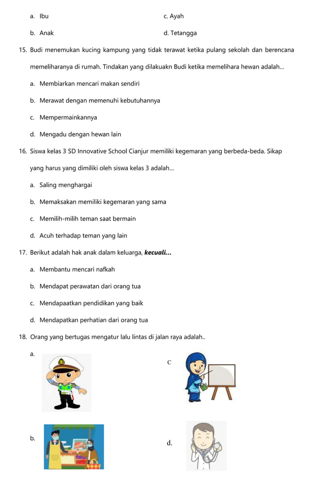 Latihan Soal PTS Kelas 3 SD Semester Ganjil: Kunci Sukses Menghadapi Ujian Tengah Semester Latihan Soal PTS Kelas 3 SD Semester Ganjil: Kunci Sukses Menghadapi Ujian Tengah Semester