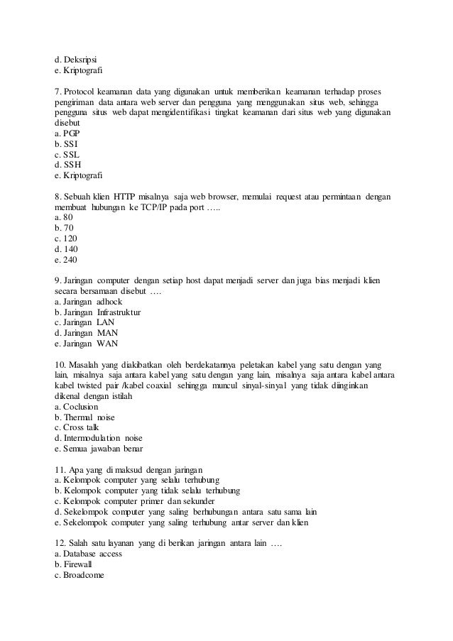 Soal Essay Keamanan Jaringan Gambaran
