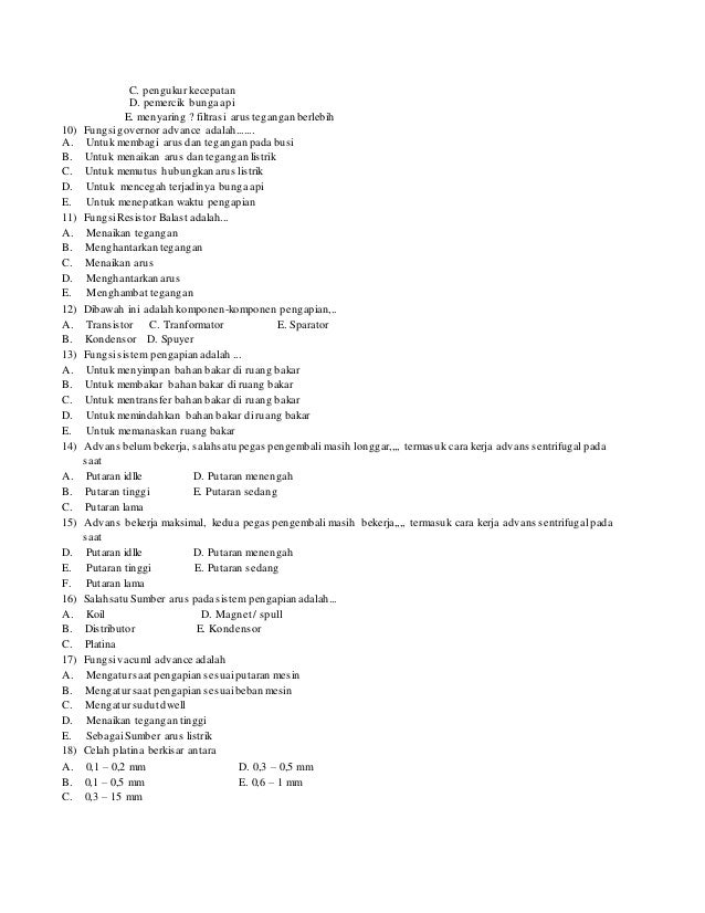 Soal Soal Sistem Rem