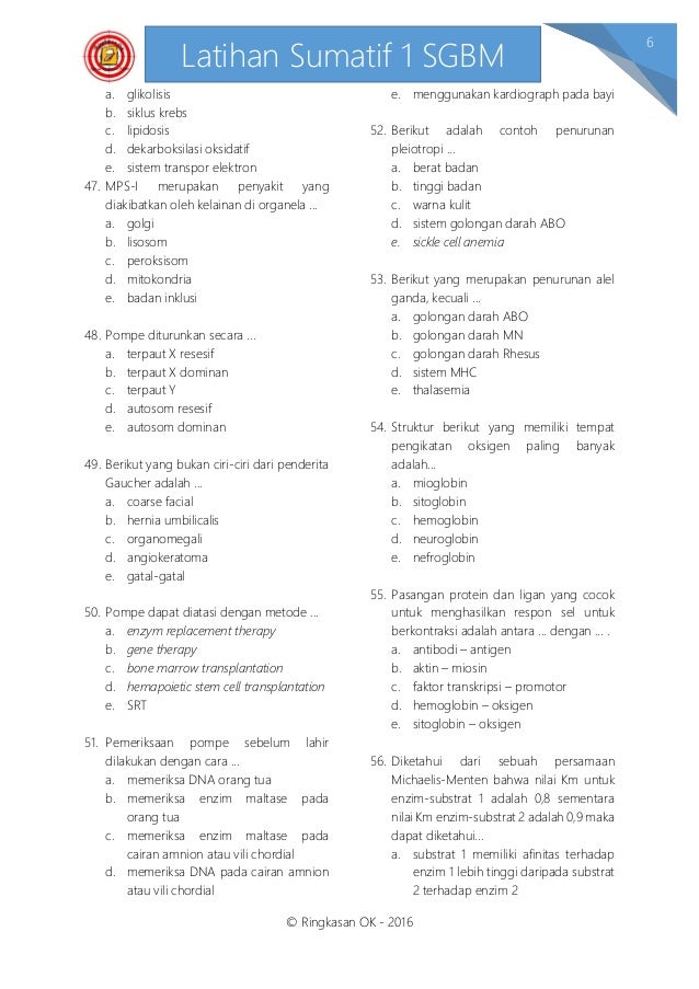 Latihan Soal Sumatif 1 Modul SGBM