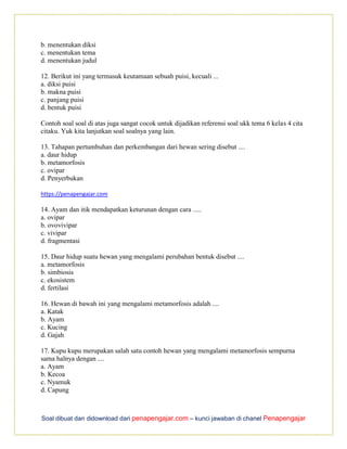 Panduan Lengkap: Download Soal UKK Tema 6 Kelas 4 SD/MI untuk Persiapan Maksimal