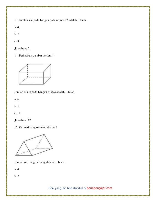 Soal Tematik Kelas 2 Tema 4 Subtema 4 Dan Kunci Jawaban