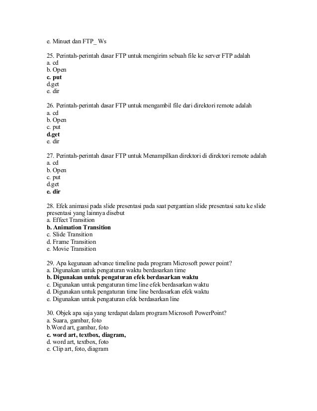 Soal teori kejuruan multimedia Soal teori kejuruan multimedia