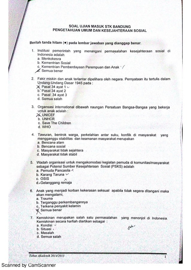 Download Soal Tes Masuk Universitas Ilmusosial Id
