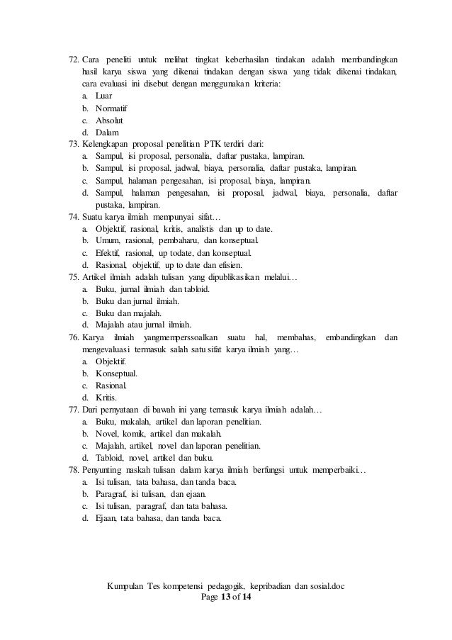Soal Tes Standar Unimed Buku Sekolah
