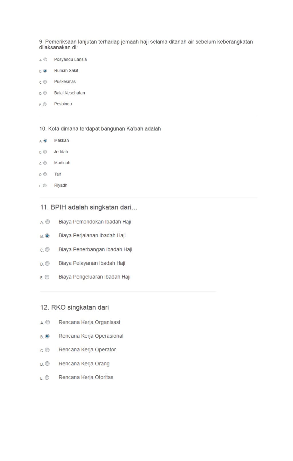 Latihan Soal tes potensi PPIH/TKHI