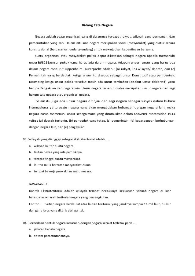 Soal tes tata negara cpns