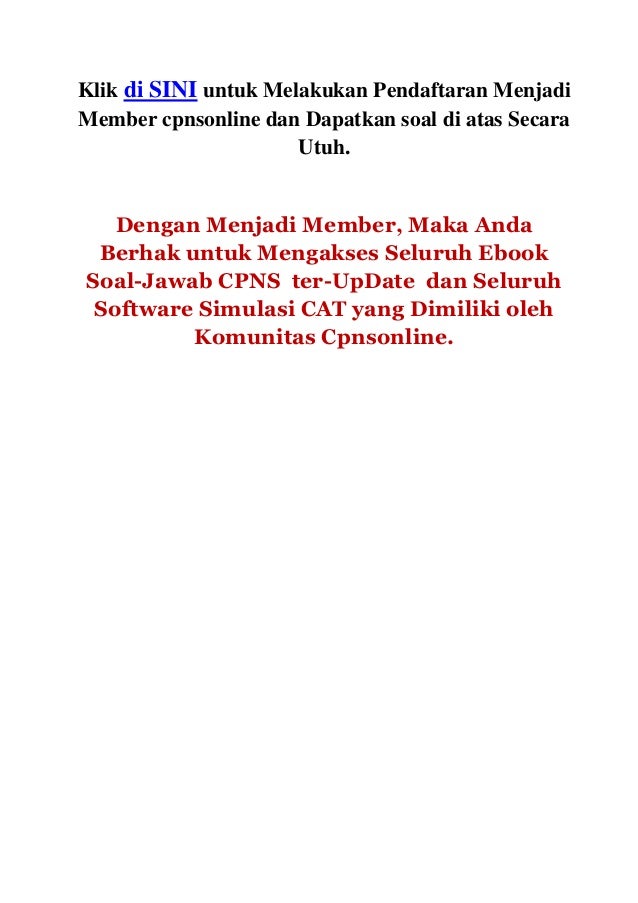 Soal tes tata negara cpns