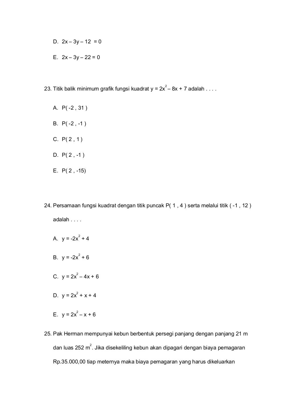 Soal tkm matematika 2011 2012 paket b