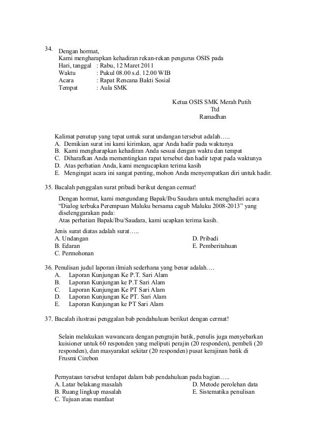 Penulisan Kalimat Penutup Dalam Surat Undangan Yang Tepat