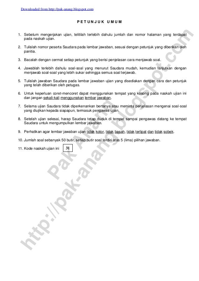 Soal to un antropologi sma 2016 kode a (31) [pak anang ...