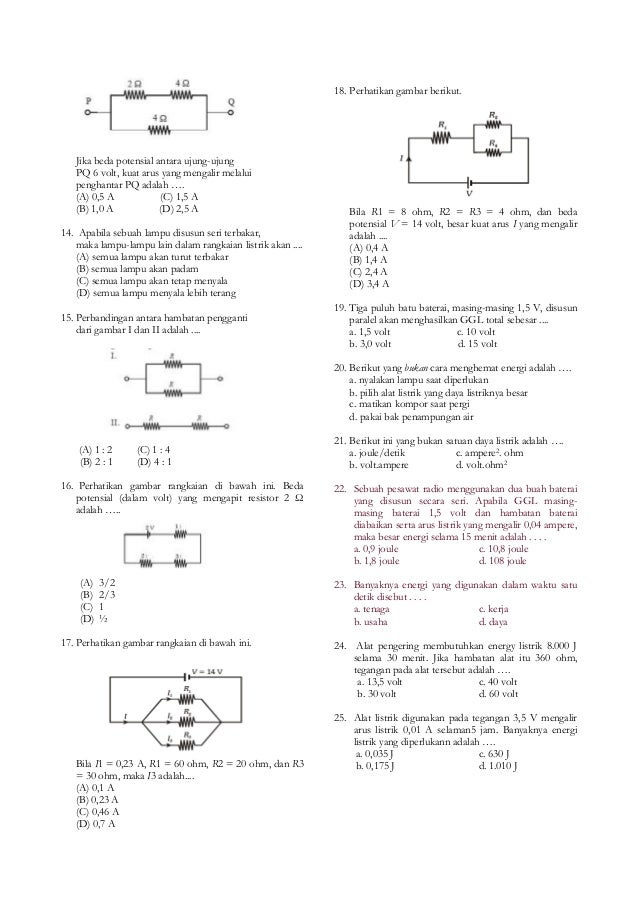 Soal tryout KLS IX (IPA FISIKA)